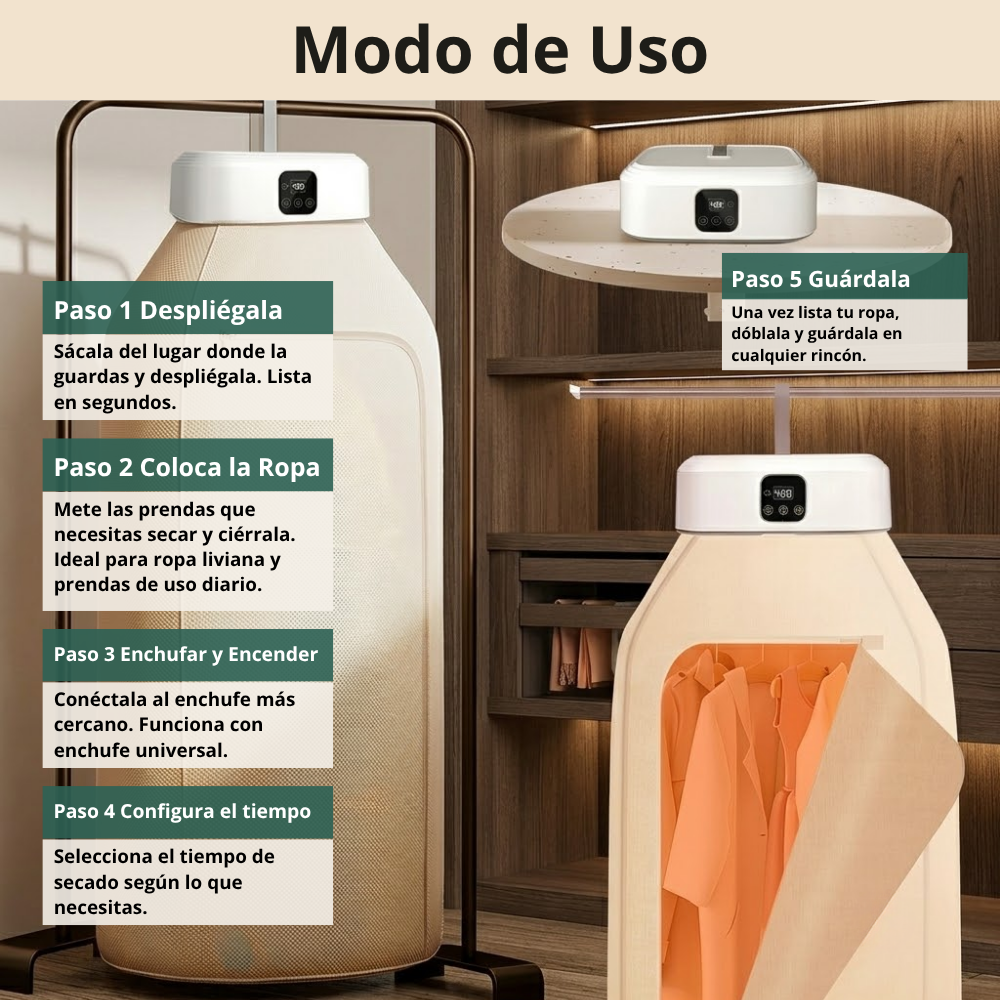 Secadora Ropa Portátil