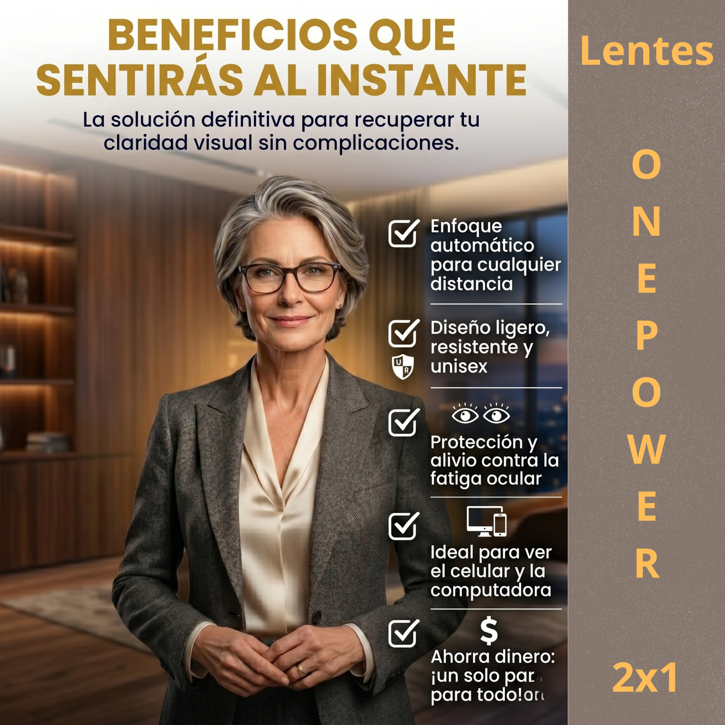 Lentes de Lectura Auto Ajustable 2x1