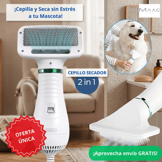 Cepillo Y Secador De Mascotas 2 En 1