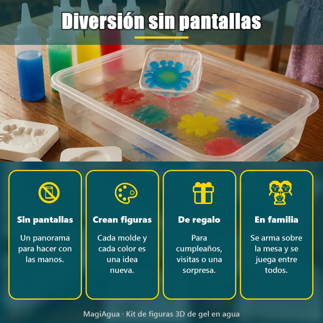 MagiAgua - Kit de Figuras 3D de Gel en Agua