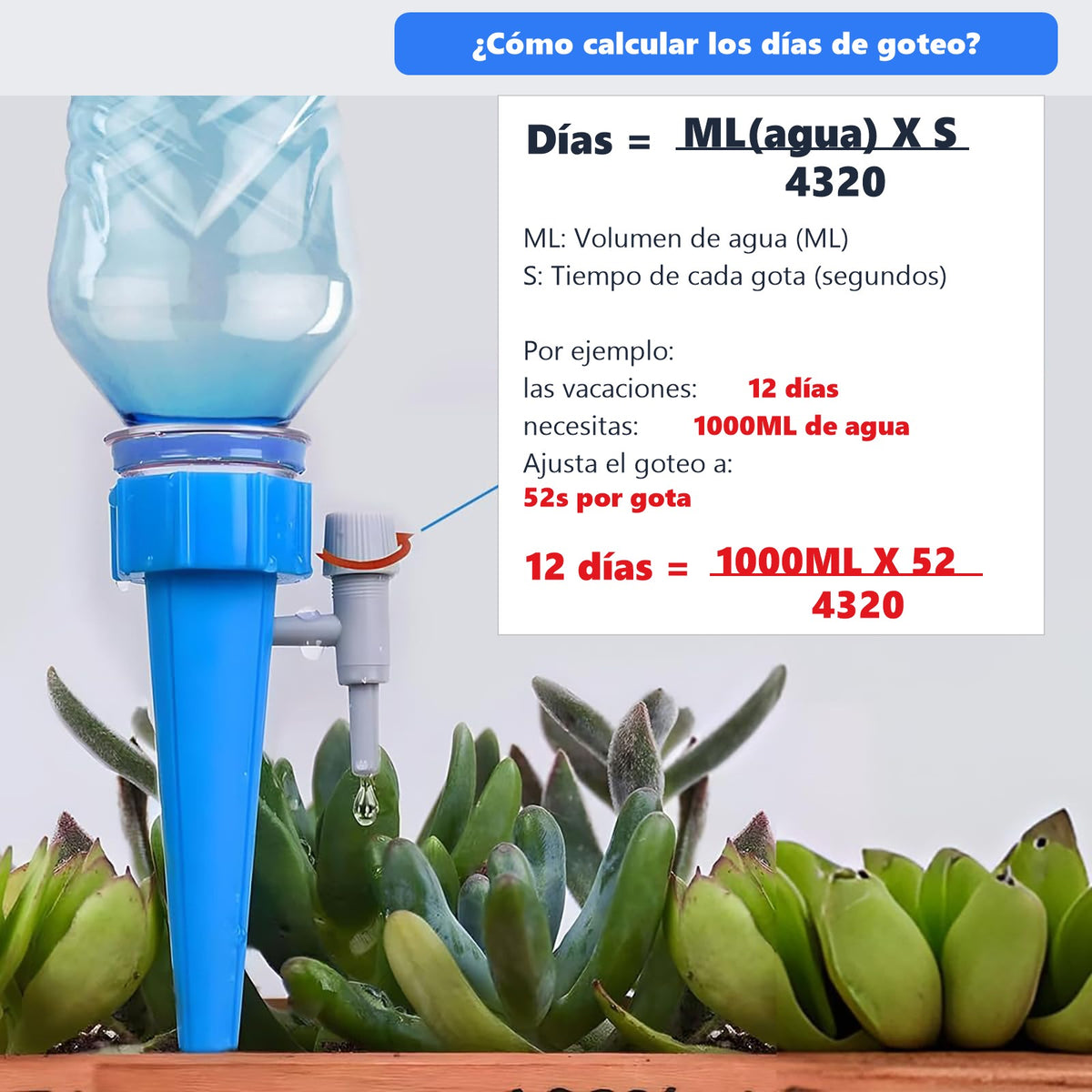 PlantaViva - Pack 12 Estacas de Riego por Goteo