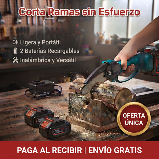TalaMax - Pack Motosierra Inalámbrica mini + 2 Baterías