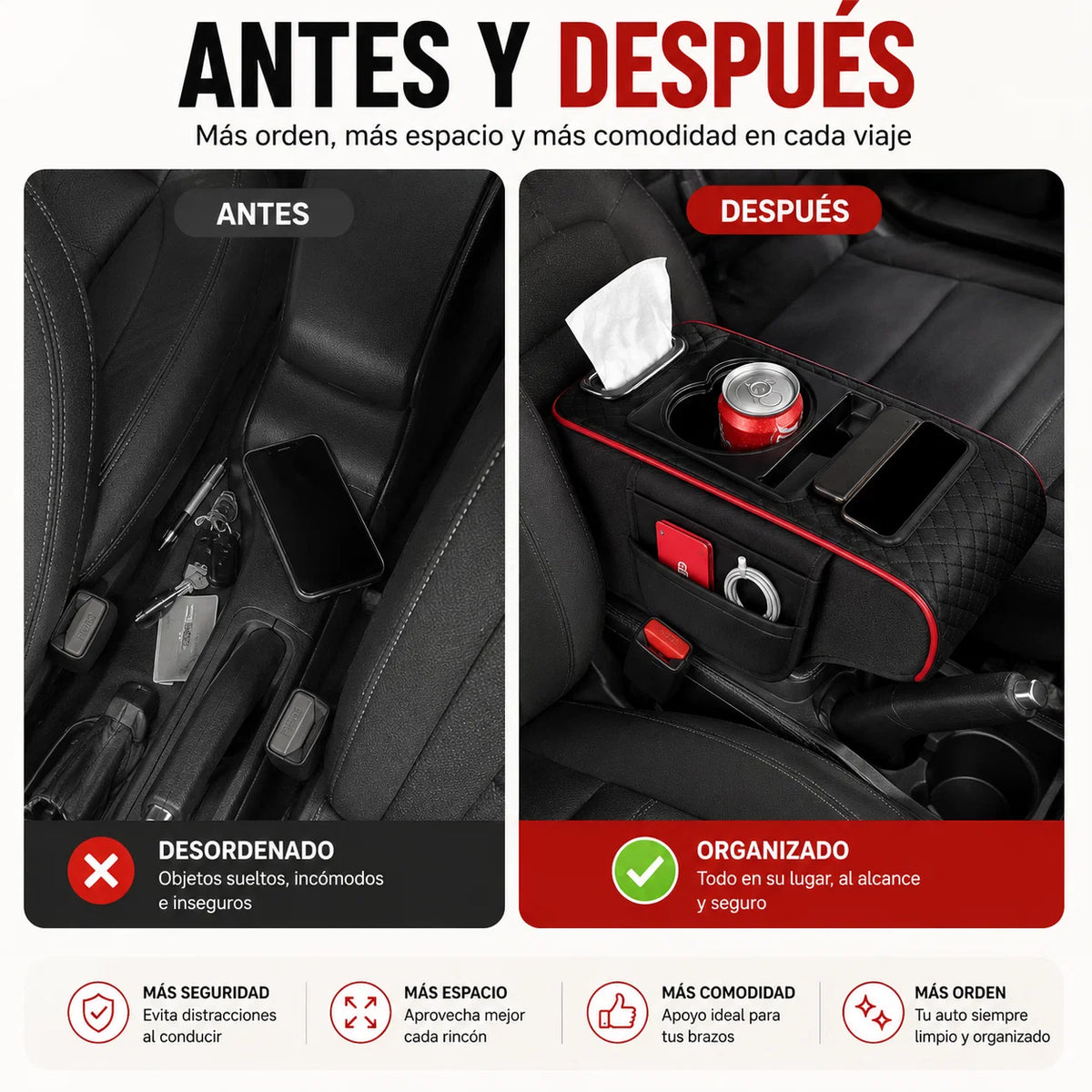ConfortPlus - Cojín Apoyabrazos para Auto