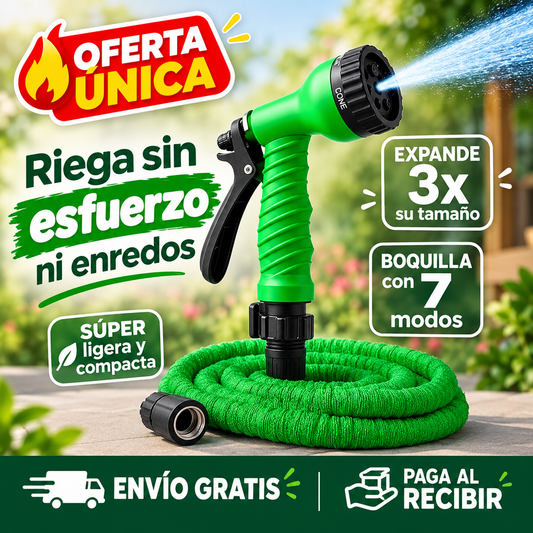 AquaFlex Pro - Manguera Retractil Expandible 22.5m