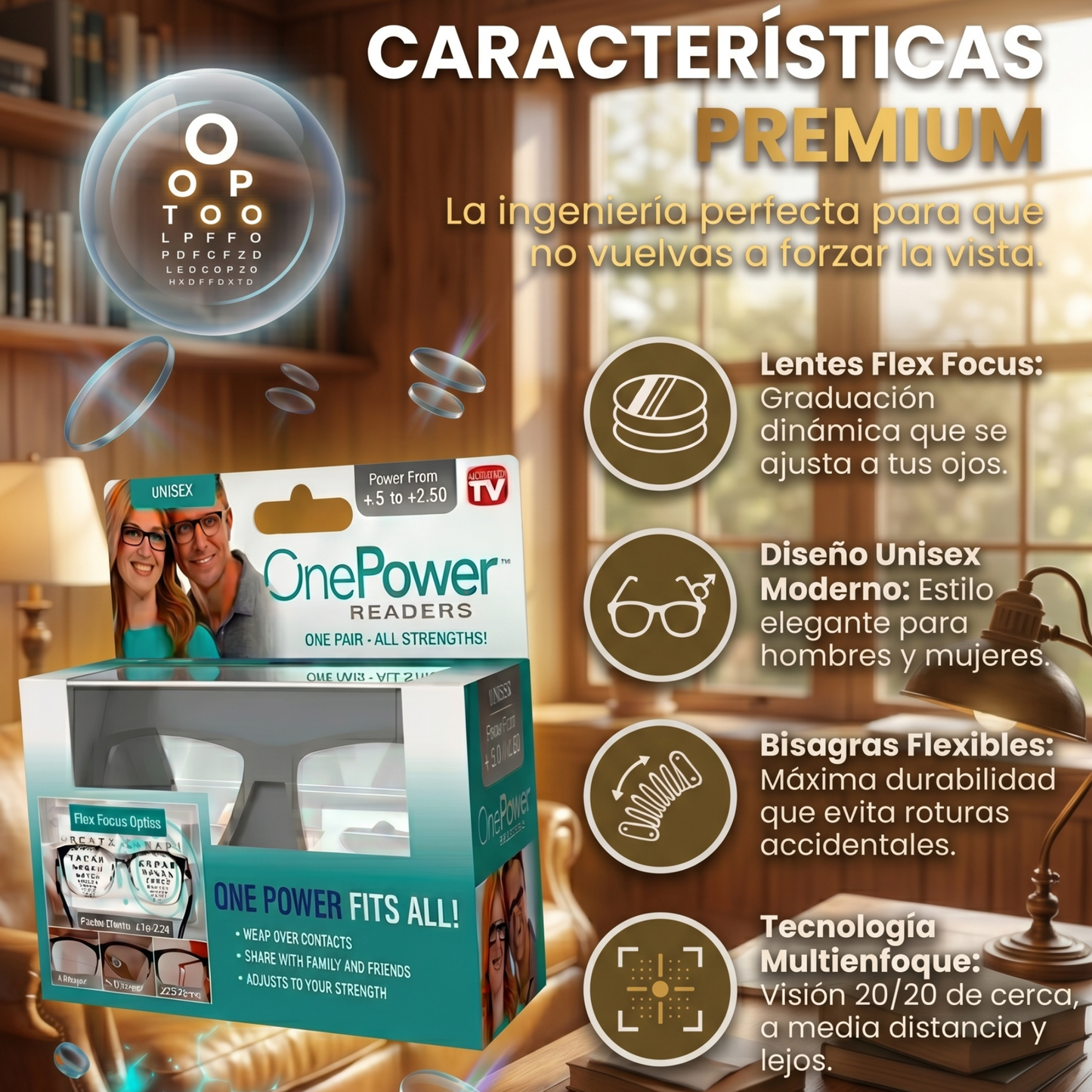 Lentes de Lectura Auto Ajustable 2x1