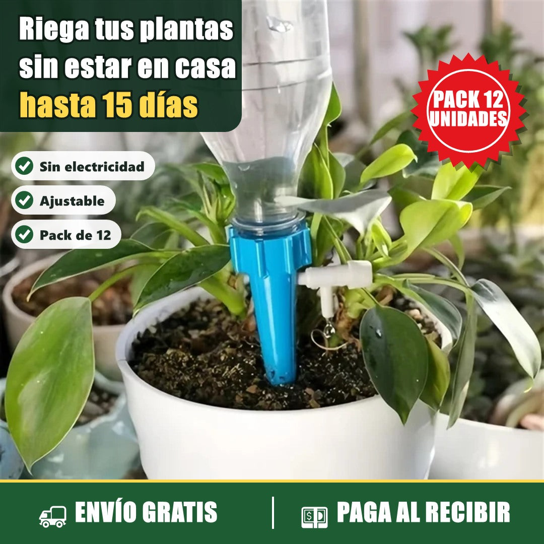 PlantaViva - Pack 12 Estacas de Riego por Goteo